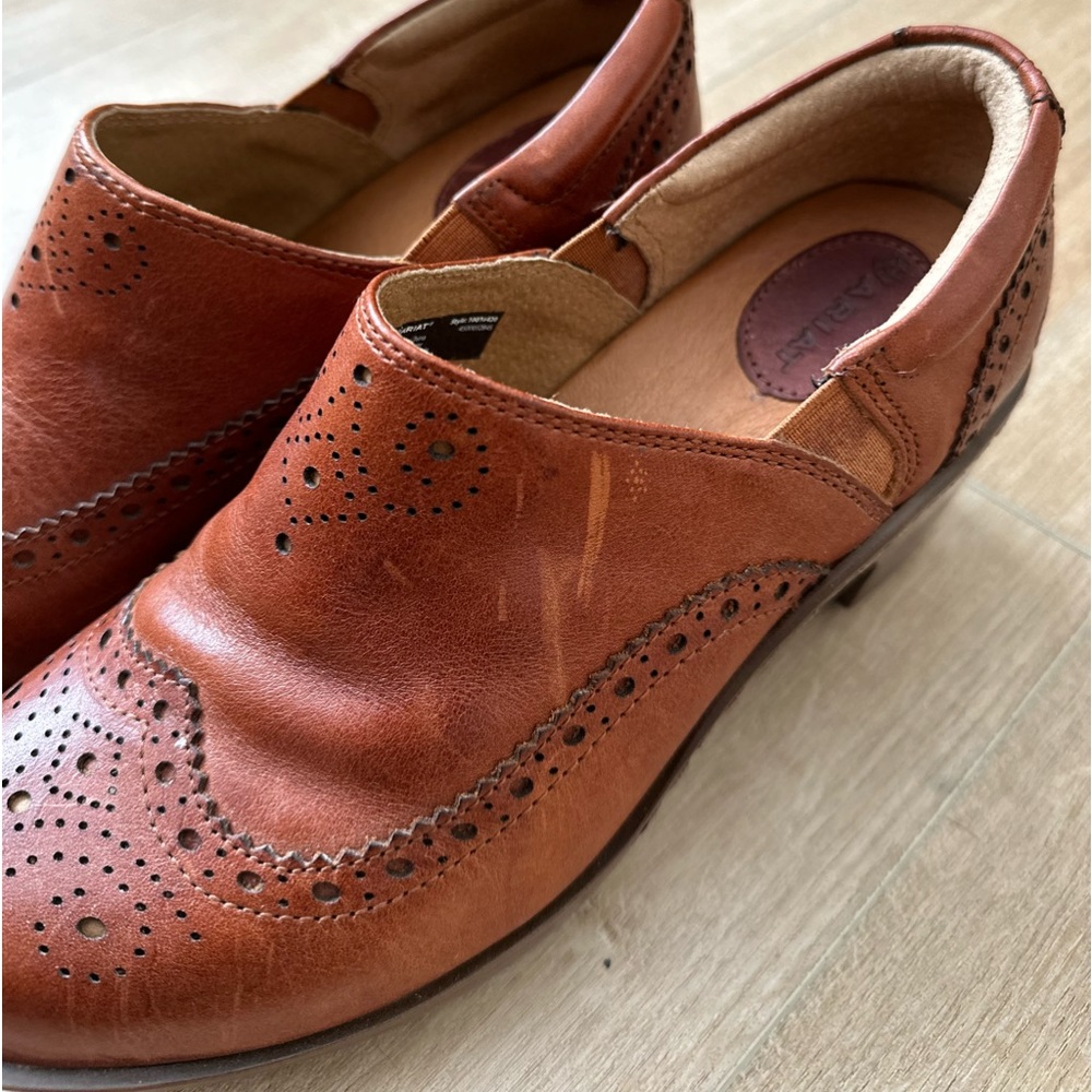 Ariat Bradford Leather Wingtip Style Platform | Clog Bootie | 7.5 b - Picture 10 of 11